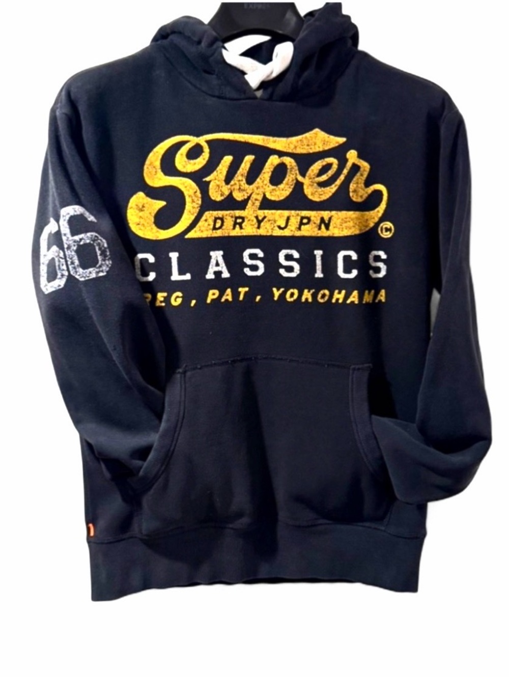 Superdry Black Graphic Hoodie Sweatshirt Size Men’s Medium